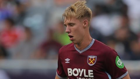 Kaelan Casey in action for West Ham