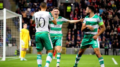 Johnny Kenny celebrates scoring