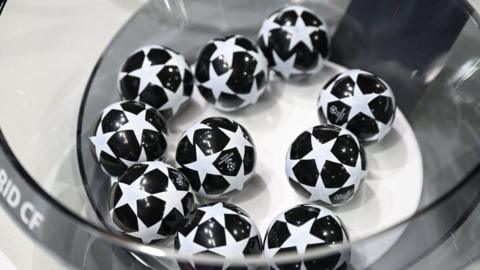UEFA Champions League balls in for the draw