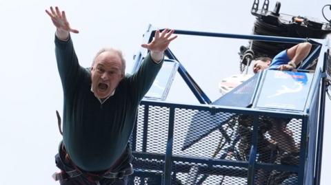 Ed Davey bungee jumps in latest stunt