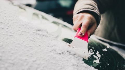 Ice on a car windscreen