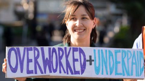 Junior doctor on picket line