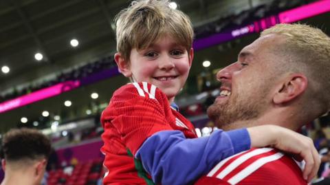 Aaron Ramsey and his son, Sonny