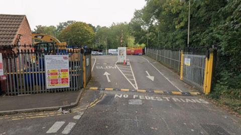 The entrance to the Freemen's Common waste site. 