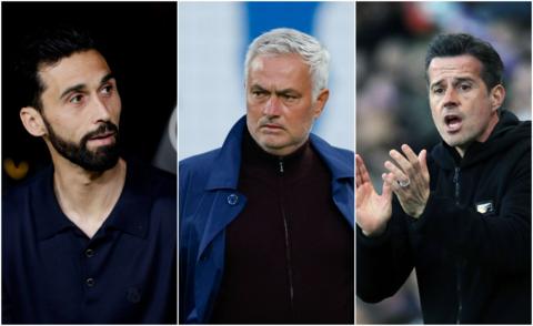 A composite picture of three images showing Arbeola, Mourinho and Silva.