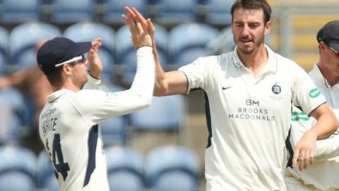 Toby Roland-Jones celebrates