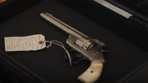 Antique handgun in case