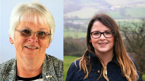 Cllr Kath Roberts-Jones (left) and Cllr Amanda Jenner