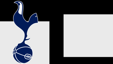 The Tottenham club crest against a grey and black background