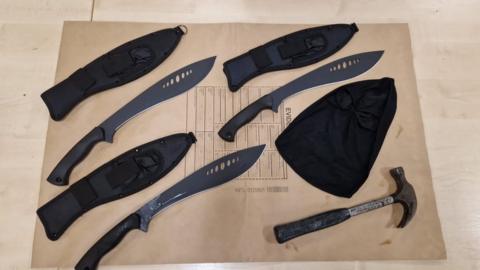 Knives seized by police