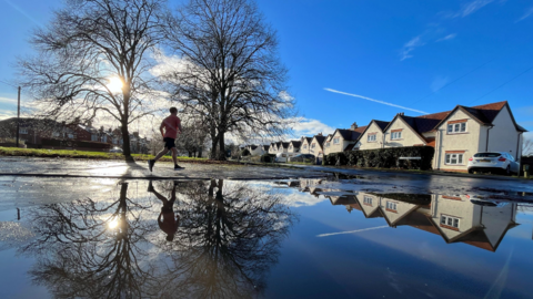 The world turned upside down - Weather Watcher Dr Syntax snapped these puddles shining in the sun in Abingdon