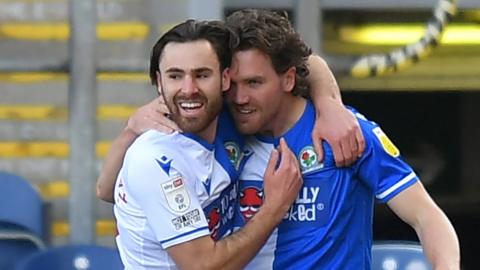 Sam Gallagher celebrates with Ben Brereton Diaz