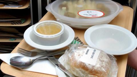 A generic image of hospital food on a tray