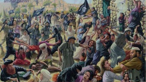 Artist Ammar Abdal captures the brutality of IS rule