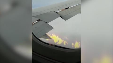 flames from engine