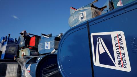 Mail boxes have been gathered away for storage or locked up in recent days