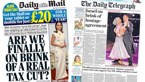 Daily Mail and Daily Telegraph front pages