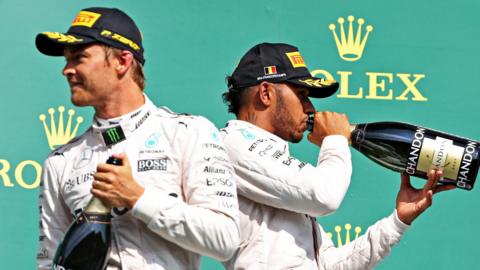 Nico Rosberg and Lewis Hamilton