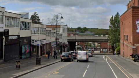 Unicorn Hill, a road in the centre of Redditch