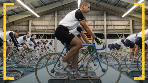 Keirin school riders in training