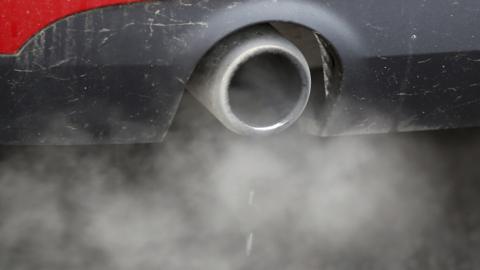 Fumes from car exhaust