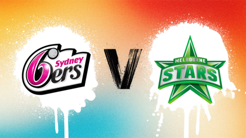 Sydney Sixers v Melbourne Stars badge graphic