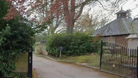 Pennyhill Park Hotel entrance in Bagshot 