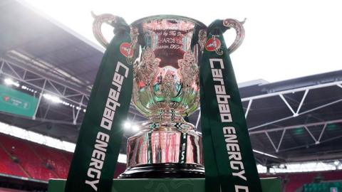  View of the Carabao Cup Trophy.