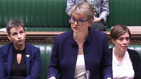 Yvette Cooper speaking in the House of Commons