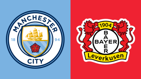 Man City and Bayer Leverkusen badges
