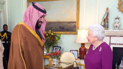 The Queen meeting Mohammed Bin Salman