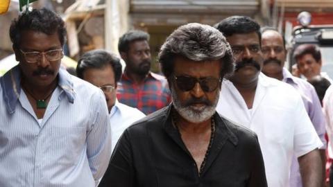 A still from Rajinikanth 's latest movie Kaala