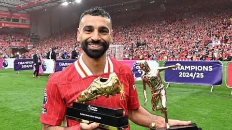 Mohamed Salah with Premier League Golden Boot