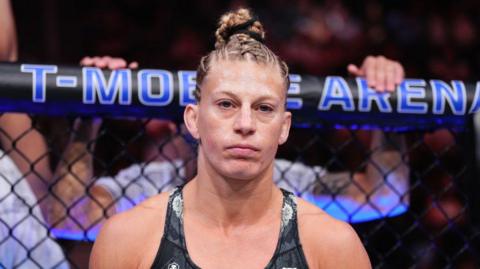 Kayla Harrison before her bout against Holly Holm in April 2024