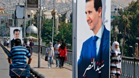 A Bashar al-Assad poster in Syria