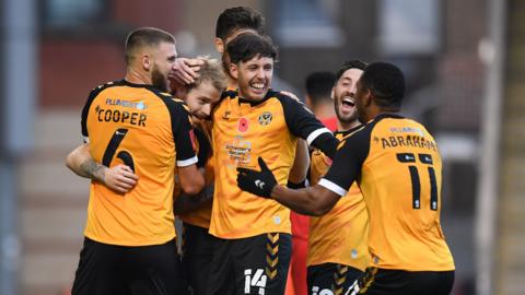 Newport players celebrate