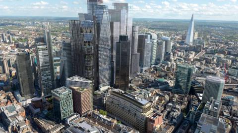 Image showing skyline of City of London with several new towers added 