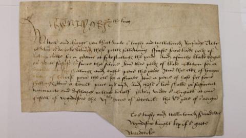 Henry VIII signed document