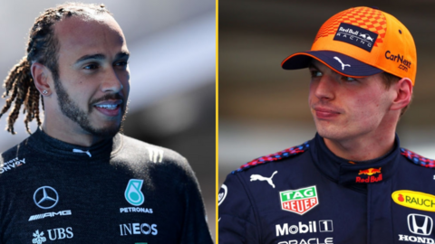 Lewis Hamilton and Max Verstappen