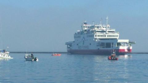 The grounded ferry