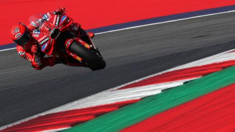 Spain's Marc Marquez riding the Lenovo Ducati during qualifying for the MotoGP of Austria at Red Bull Ring in Spielberg, Austria