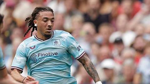 Luca Koleosho in action for Burnley against Ajax in pre-season