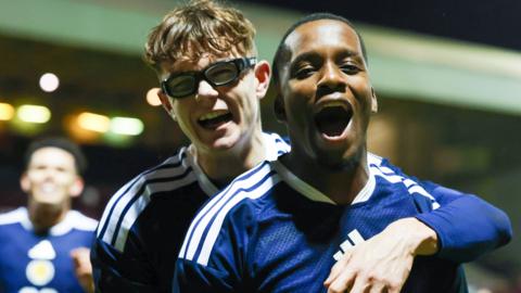 Scotland under-21s celebrate