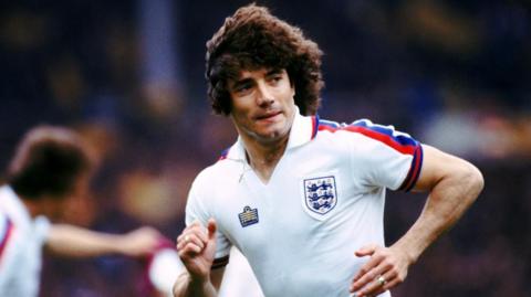 Kevin Keegan in an England shirt