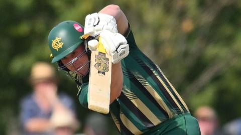 Jack Haynes batting for Nottinghamshire