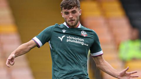 Max Conway playing in Bolton's final pre-season friendly at Vale Park