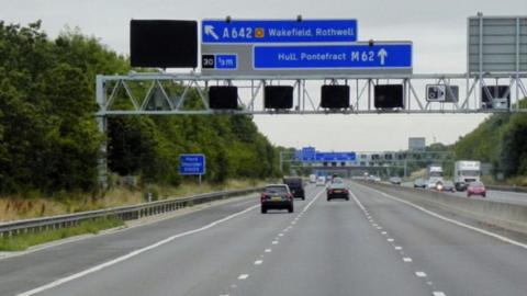 Sign and Signal Gantry over the Eastbound M62