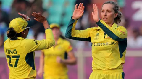 Ash Gardner celebrates a wicket