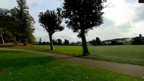 A footpath in Pittville Park in Cheltenham