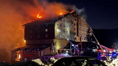 Hotel fire in Turkey